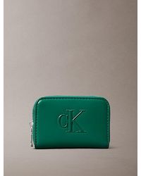 Calvin Klein - Embossed Monogram Zip Wallet - Lyst