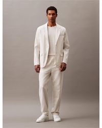 Calvin Klein - Linen Blend Pull-on Pants - Lyst