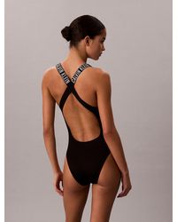 Calvin Klein - Cross Back Swimsuit - Lyst