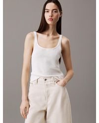 Calvin Klein - Haut En Maille Douce À Nouer Dans Le Dos - Lyst