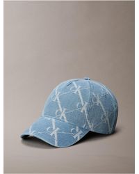 Calvin Klein - Allover Monogram Denim Cap - Lyst