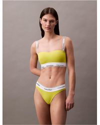 Calvin Klein - Icon Cotton Modal Lightly Lined Bandeau Bra - Lyst