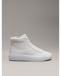 Calvin Klein - Leather High-Top Trainers - Lyst