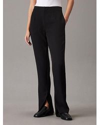 Calvin Klein - Slanke Broek Met Split - Lyst