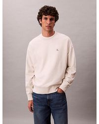 Calvin Klein - Relaxed Premium Fleece Sweatshirt - Lyst