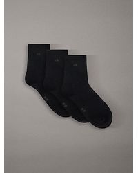 Calvin Klein - 3 Pack Soft Cotton Rolltop Crew Socks - Lyst
