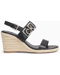 Calvin Klein Sandalias de cu�a confeccionadas en piel - Negro