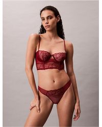 Calvin Klein - Unlined Balconette Bra Ck Floral Lace - Lyst