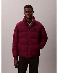 Calvin Klein - Chenille Pufferjack Met Monogram - Lyst