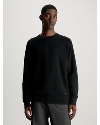 Calvin Klein - Pull en coton texturé - Lyst