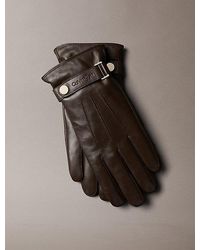 Calvin Klein - Touchscreen-Handschuhe Aus Weichem Nappaleder - Lyst