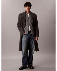 Calvin Klein - Jeans Heathered Cotton Zip Cardigan - Lyst