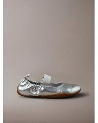 Calvin Klein - Metallic Leather Hybrid Ballet Trainers - Lyst