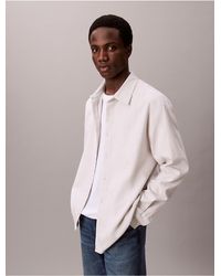 Calvin Klein - Melange Flannel Relaxed Button-Down Shirt - Lyst