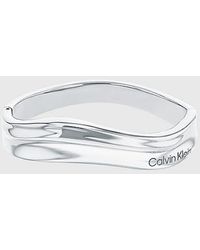 Calvin Klein - Organic Shape Hinged Bangle - Lyst