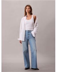 Calvin Klein - Calvin Klein Ultra High Rise Wide Leg Fit Jeans - Lyst