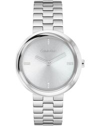 Calvin Klein - Orologio Con Cinturino E Lunetta Intrecciata - Lyst