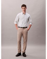 Calvin Klein - Slim Twill Chino Trousers - Lyst