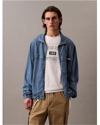 Calvin Klein - Calvin Klein Denim Windbreaker Jacket - Lyst