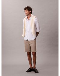 Calvin Klein - Cotton Stretch Chino Shorts - Lyst
