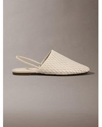 Calvin Klein - Leather Slingback Mules - Lyst