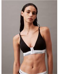 Calvin Klein - Icon Cotton Modal Lightly Lined Triangle Front Closure Bralette - Lyst
