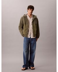 Calvin Klein - Hooded Nylon Windbreaker Jacket - Lyst