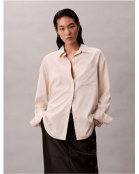 Calvin Klein - Tencel Roll Tab Classic Button-Down Shirt - Lyst