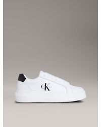 Calvin Klein - Leather Trainers - Lyst