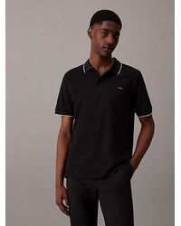 Calvin Klein - Poloshirt STRETCH PIQUE TIPPING POLO - Lyst