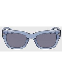 Calvin Klein - Rectangle Sunglasses - Lyst
