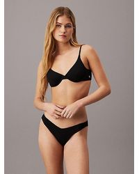 Calvin Klein - Bikini-Top - CK Monogram Texture - Lyst