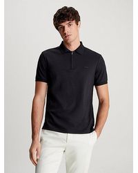 Calvin Klein - Poloshirt mit eingefasstem Reißverschluss - Lyst