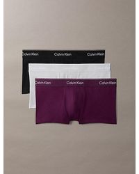 Calvin Klein - 3 Pack Low Rise Trunks Icon Cotton Stretch - Lyst
