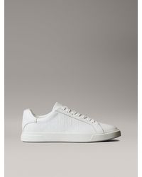 Calvin Klein - Baskets En Cuir À Motif Logo Emblème - Lyst