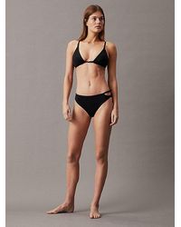 Calvin Klein - Parte de arriba de bikini de triángulo - CK Micro Belt - Lyst