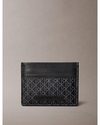 Calvin Klein - Allover Monogram Logo Card Holder - Lyst