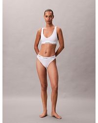 Calvin Klein - Unlined Triangle Bralette Icon Cotton Modal - Lyst
