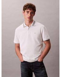 Calvin Klein - Monogram Pique Tipped Classic Polo Shirt - Lyst