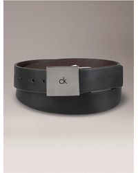 Calvin Klein - Reversible Square Logo Plaque Belt - Lyst