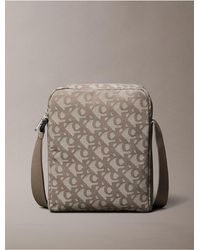 Calvin Klein - Monogram Logo Jacquard Reporter Bag - Lyst