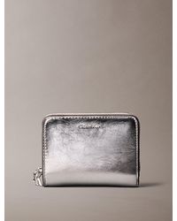 Calvin Klein - Metallic Monogram Zip Wallet - Lyst