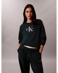 Calvin Klein - Jeans Cotton Terry Monogram Sweatshirt - Lyst