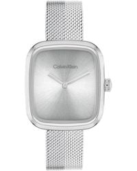 Calvin Klein - Sculpted Square Mesh Bracelet Watch - Lyst