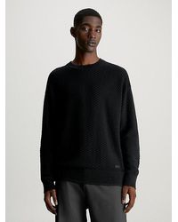 Calvin Klein - Strukturierter Pullover aus Baumwolle - Lyst
