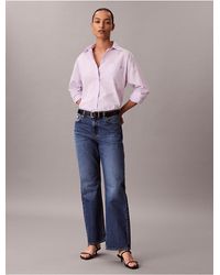 Calvin Klein - Calvin Klein Cotton Poplin Relaxed Button-Down Shirt - Lyst