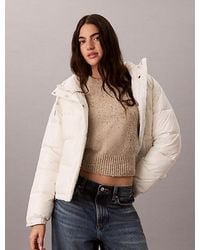 Calvin Klein - Jeans Shiny Hooded Puffer Jacket - Lyst