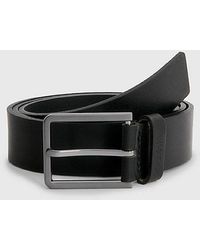 Calvin Klein - Leather Belt - - Black - Men - 95 Cm - Lyst