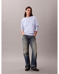 Calvin Klein - Jeans Cotton Terry Monogram Sweatshirt - Lyst