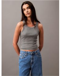 Calvin Klein - Calvin Klein Cotton Contour Rib Tank - Lyst
